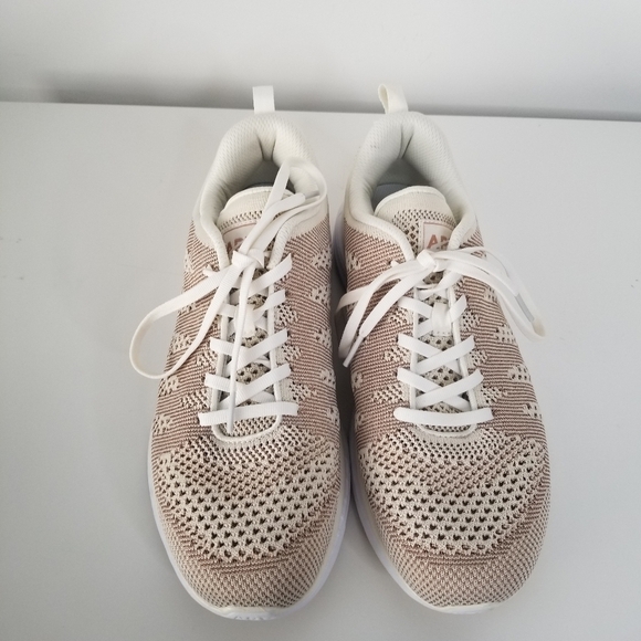 Athletic Propulsion Labs TecLoom Pro White Rose Gold Running Sneakers Size 11 - Picture 6 of 12